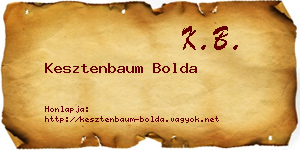 Kesztenbaum Bolda névjegykártya